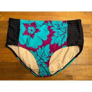 Cacique Sophie Theallet size 22 bikini bottoms high waist blue purple black